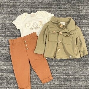 Rabbit Bear Organic Pants and Top Set